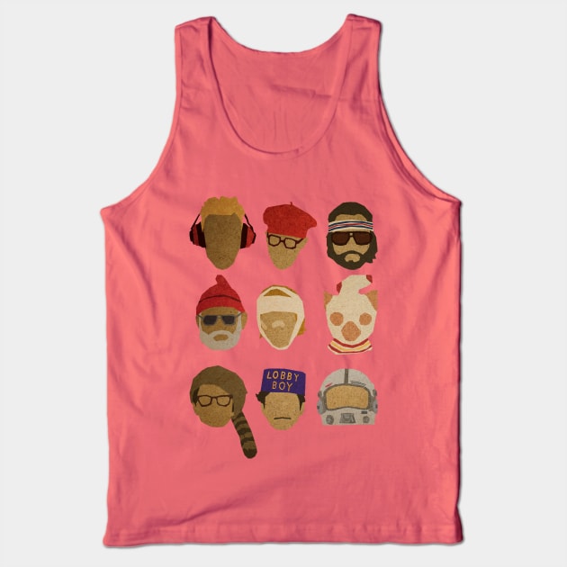 Wes Anderson Hats Tank Top by godzillagirl